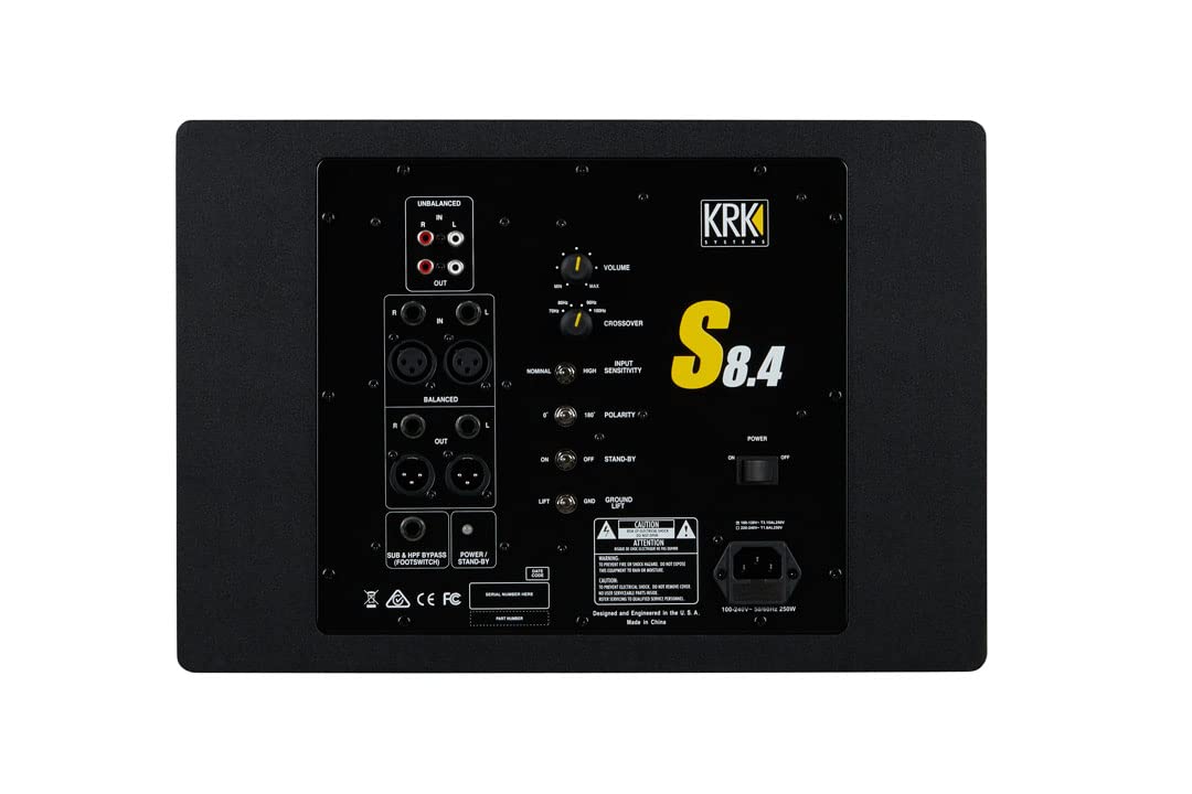 Amazon | KRK S8.4 8インチ アクティブ スタジオサブウーファー ガラス